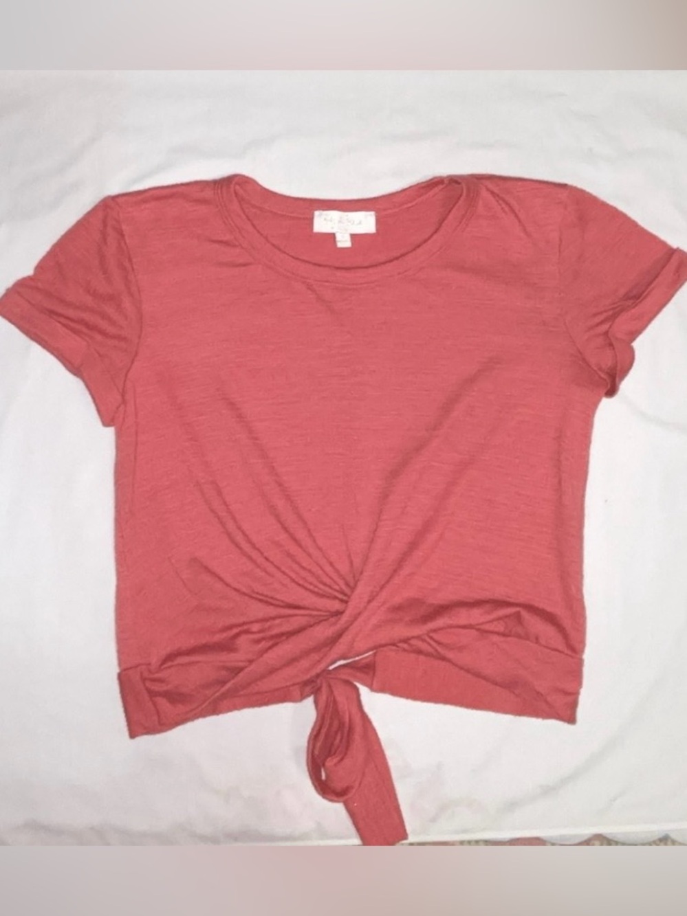 Women’s Love & Piece Tie Back Top Coral
